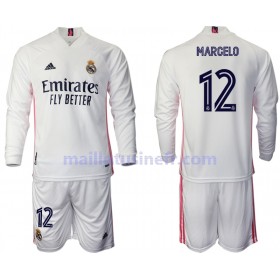 Maillot de Foot Real Madrid Marcelo 12 Domicile 2020-21 Manches Longues - Enfant